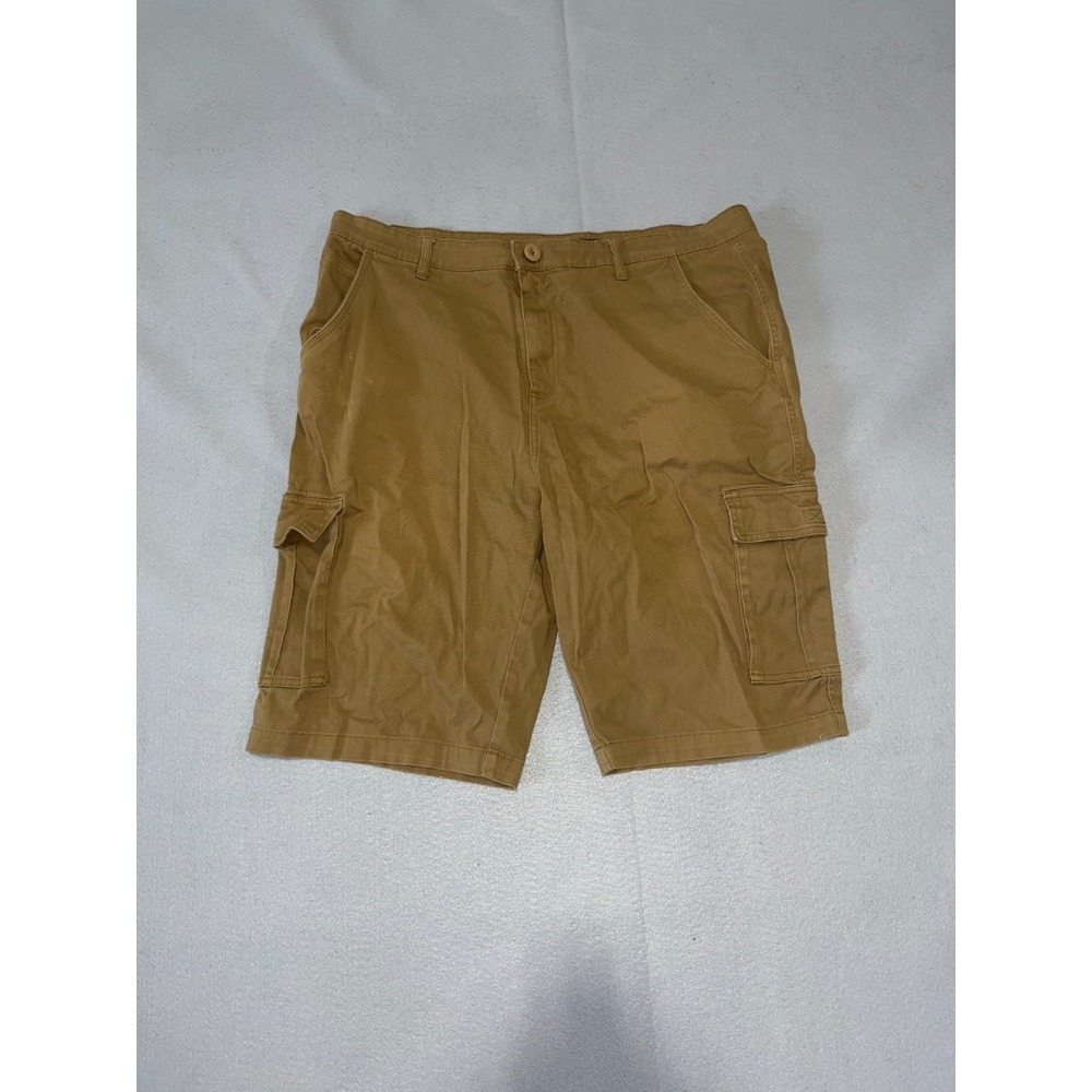 Blu Rock Cargo Shorts Mens 40‎ Brown Cotton Stretch Pockets Classic Outdoor